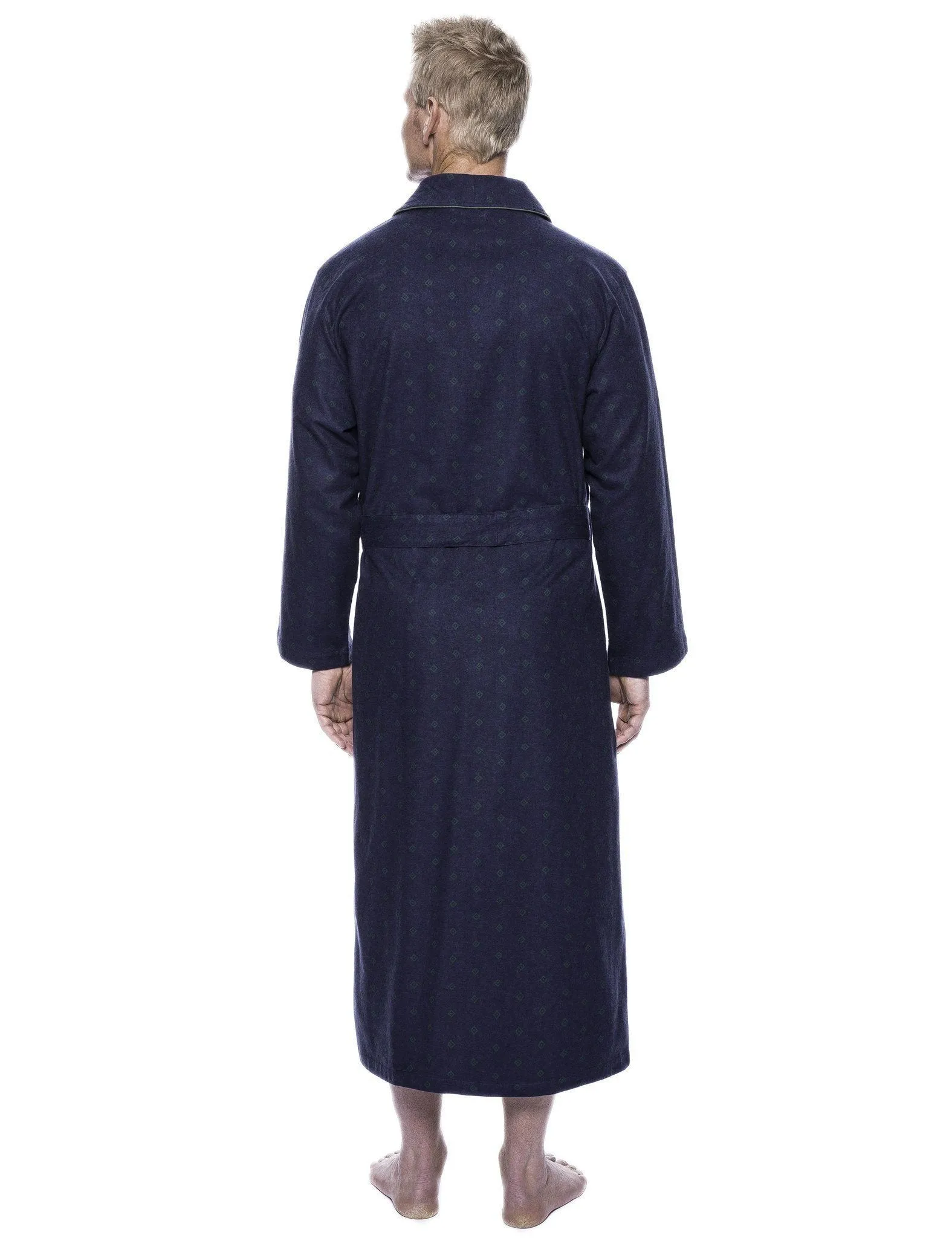 Men's 100% Cotton Thick Flannel Long Robe