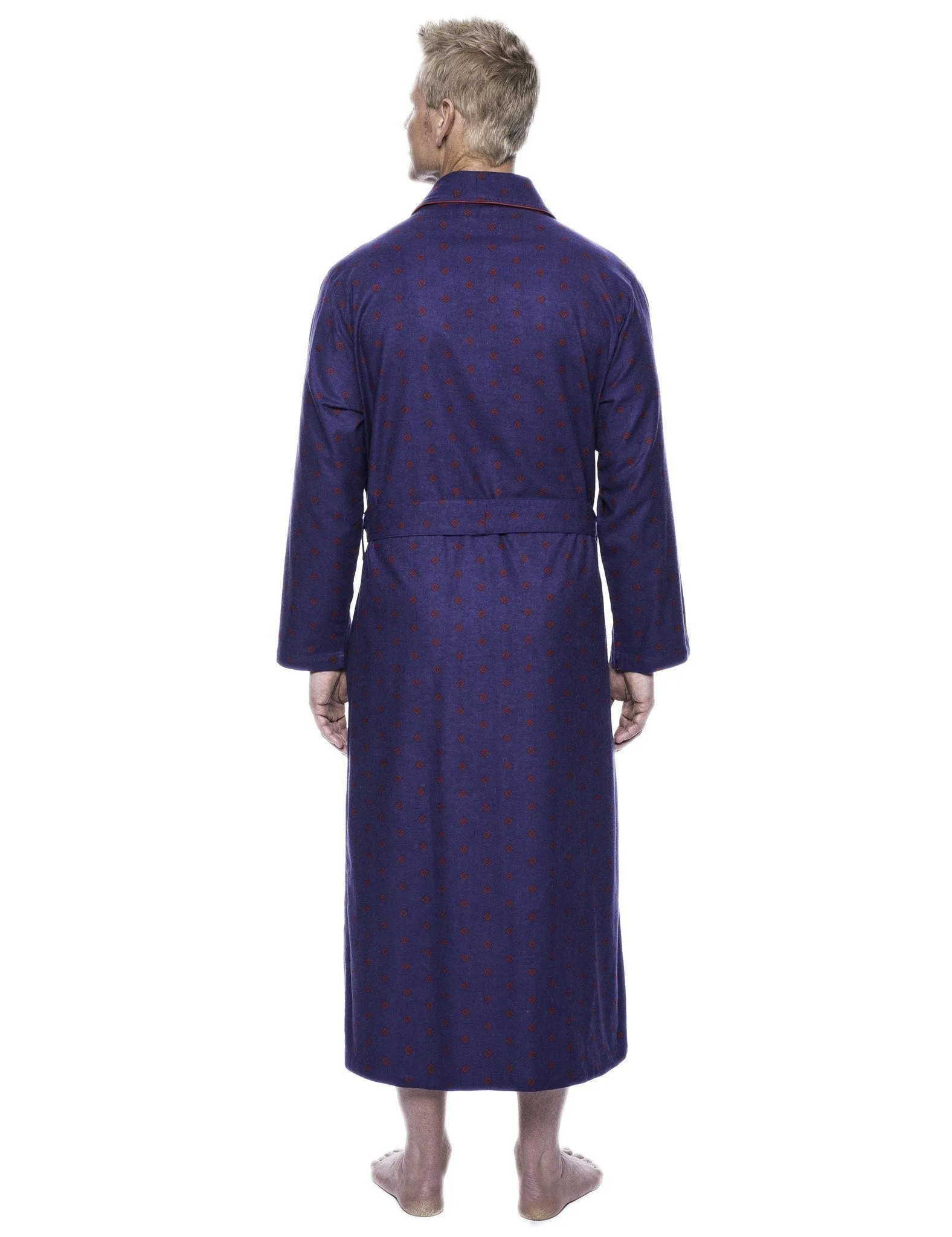 Men's 100% Cotton Thick Flannel Long Robe