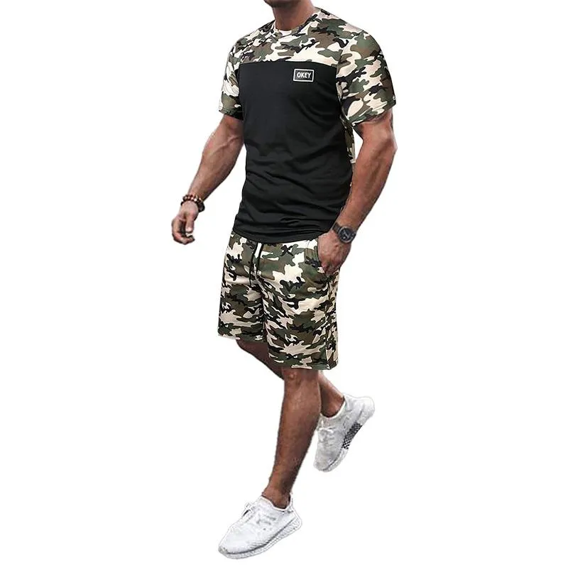 MEN'S BREATHABLE QUICK-DRYING SHORTS SHORT-SLEEVED T-SHIRT CASUAL SUIT 20183062YM