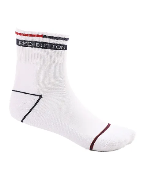 Men's Comfortable Mid Calf Socks - White