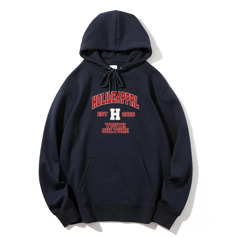 Mens Holidepprl Letter Graphic Pullover Hoodies