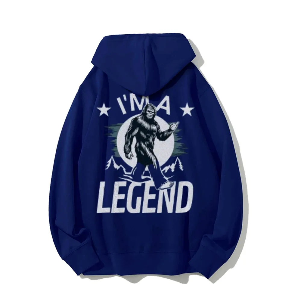 Mens I AM A LEGEND Graphic Pullover Hoodies