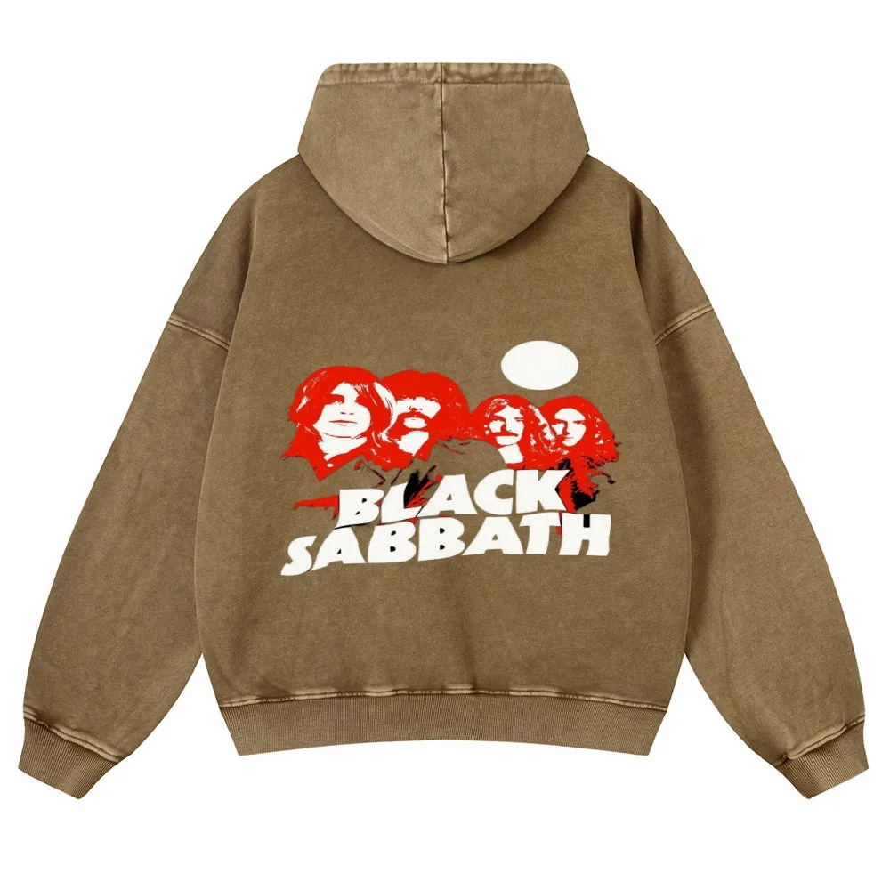 Mens Vintage Black Sabbath Rock Hoodies