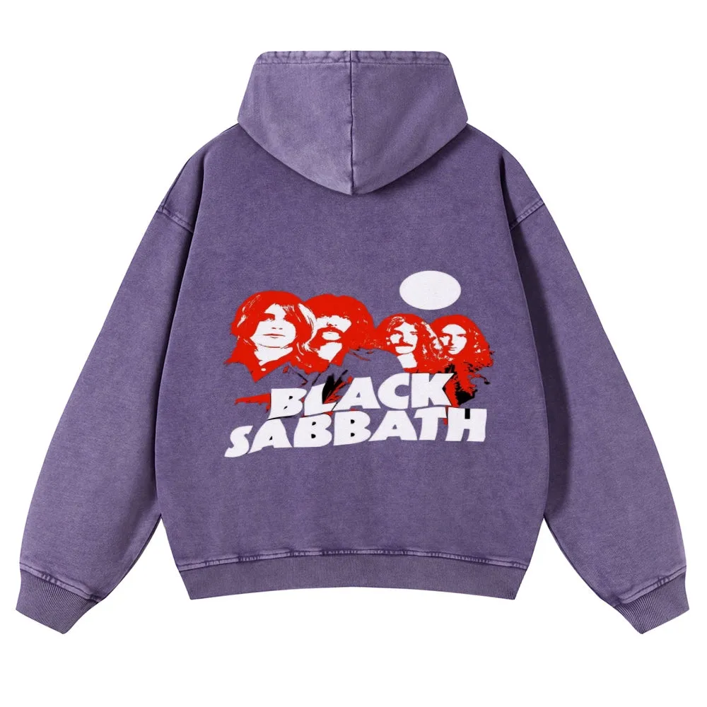 Mens Vintage Black Sabbath Rock Hoodies