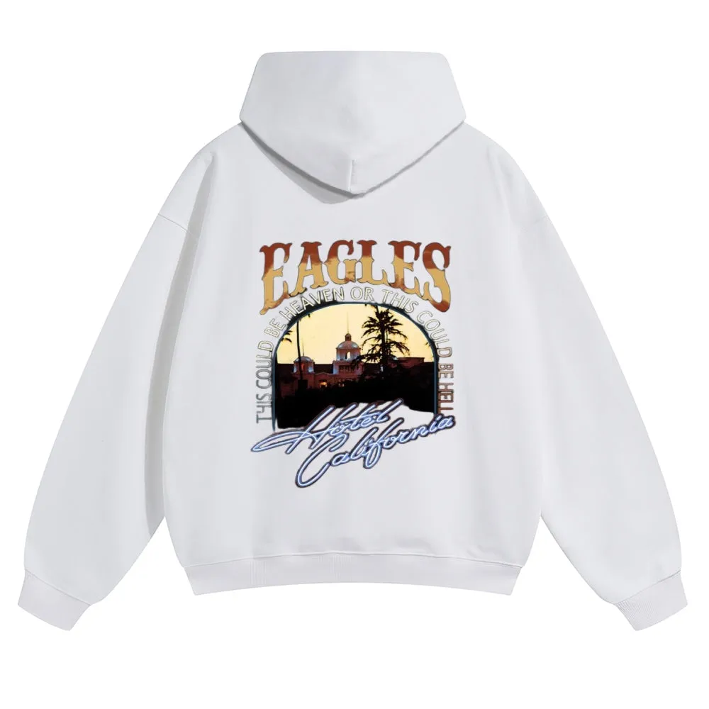 Mens Vintage  Eagles Rock Band Hoodies