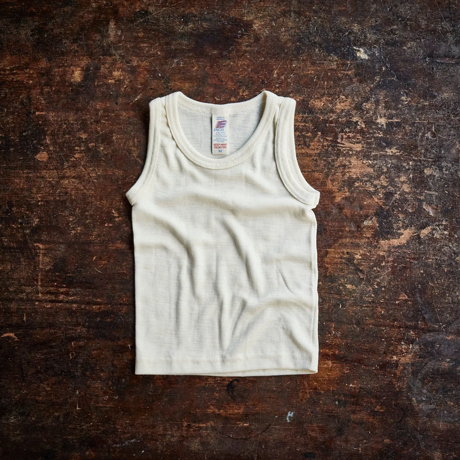 Merino Wool & Silk Sleeveless Vest - Natural