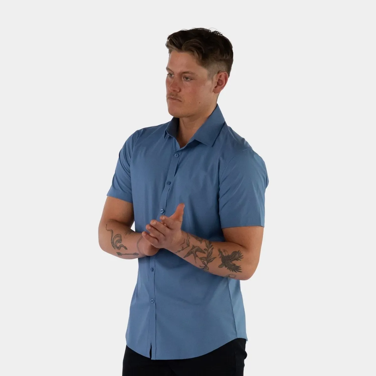 Mint Performance Short Sleeve Shirt - Sea Blue