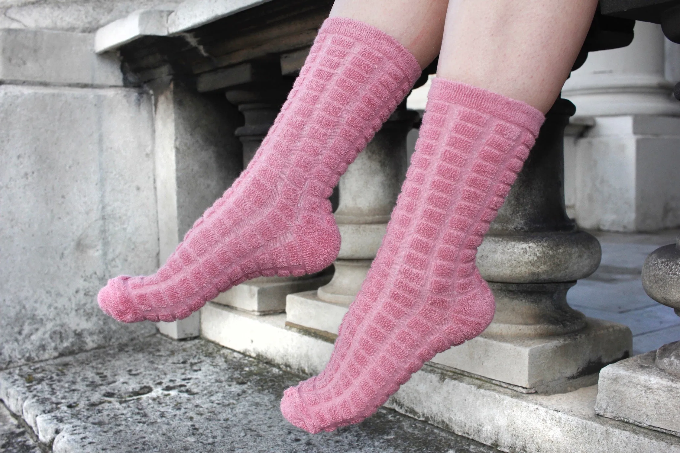 Peony Pink Cotton Rich Socks