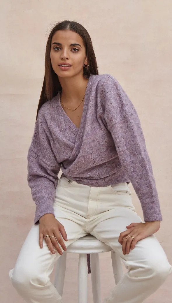 PIA CARDIGAN - LILAC