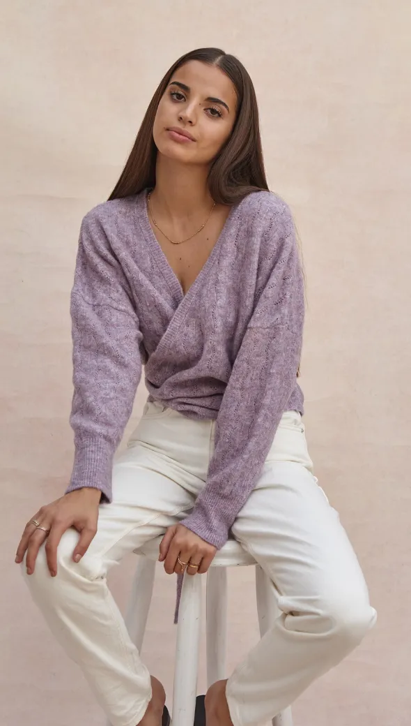 PIA CARDIGAN - LILAC