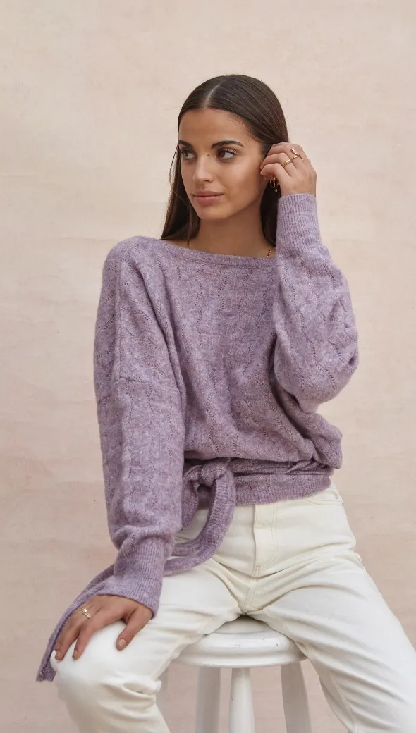 PIA CARDIGAN - LILAC