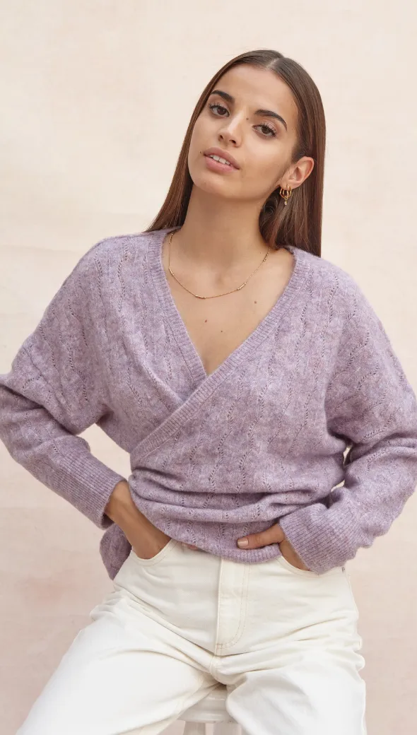 PIA CARDIGAN - LILAC