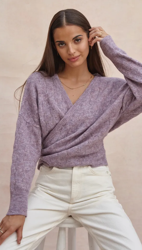 PIA CARDIGAN - LILAC