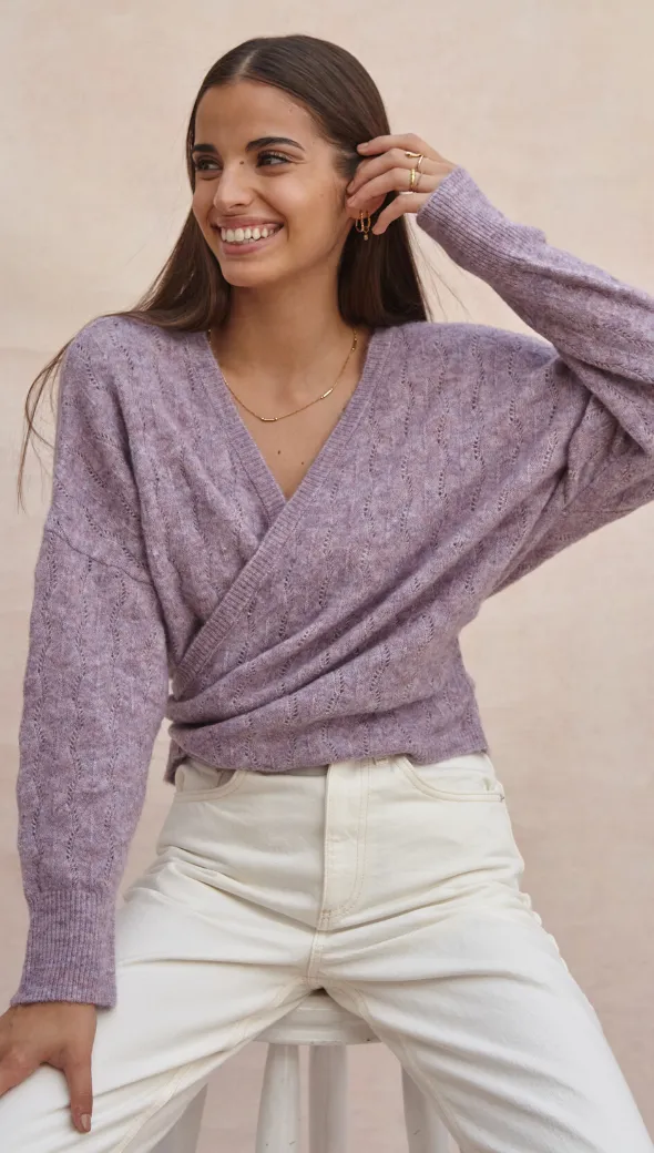 PIA CARDIGAN - LILAC