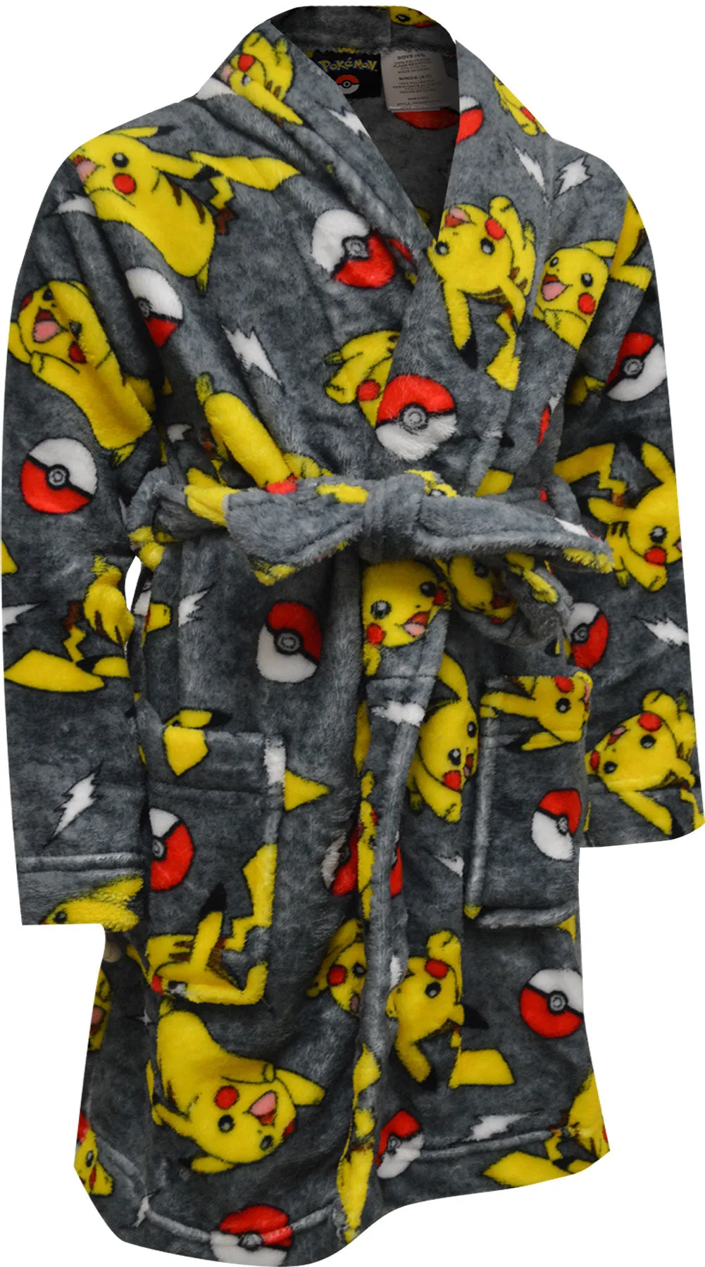 Pokemon Pikachu Gray Plush Robe