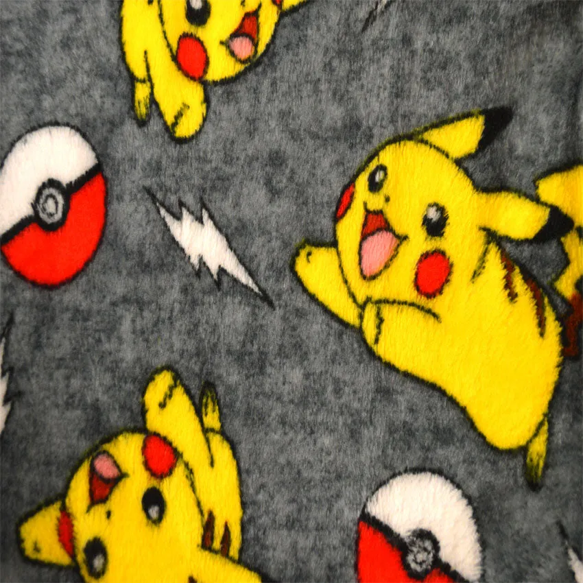 Pokemon Pikachu Gray Plush Robe