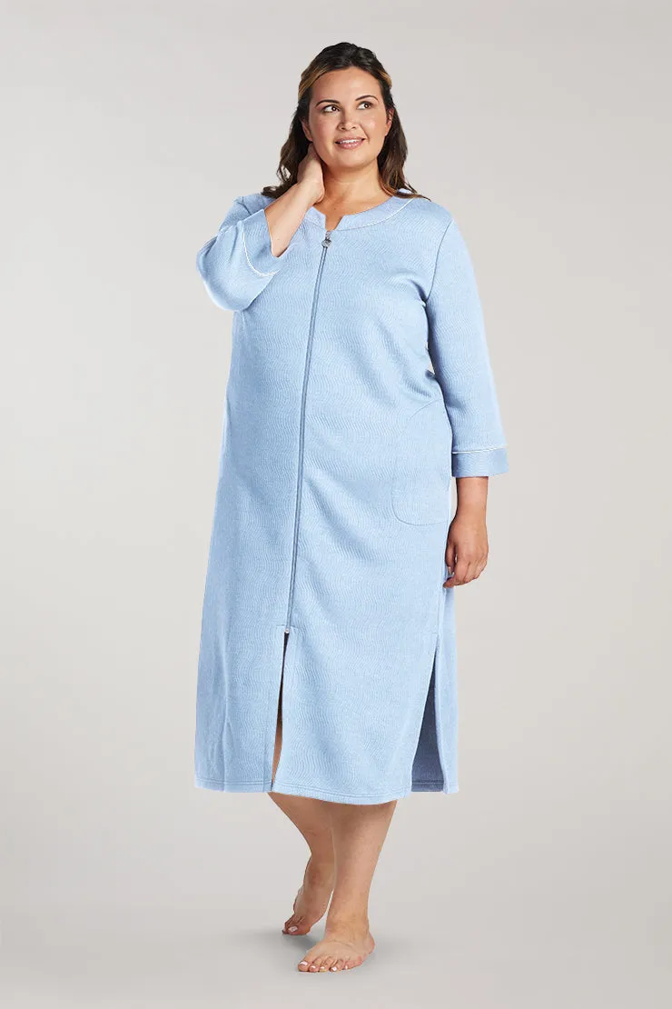 Quilt-In-Knit Long Robe | Clearance only