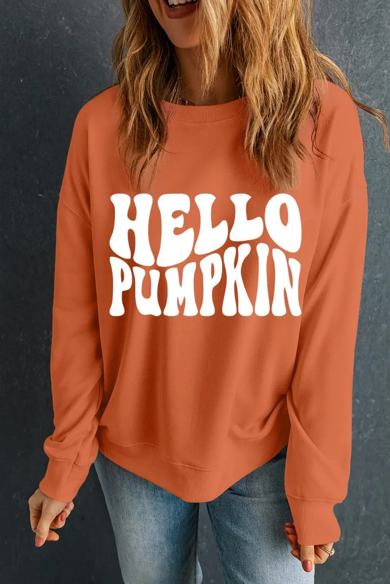 "Hello Pumpkin" Orange Sweatshirt