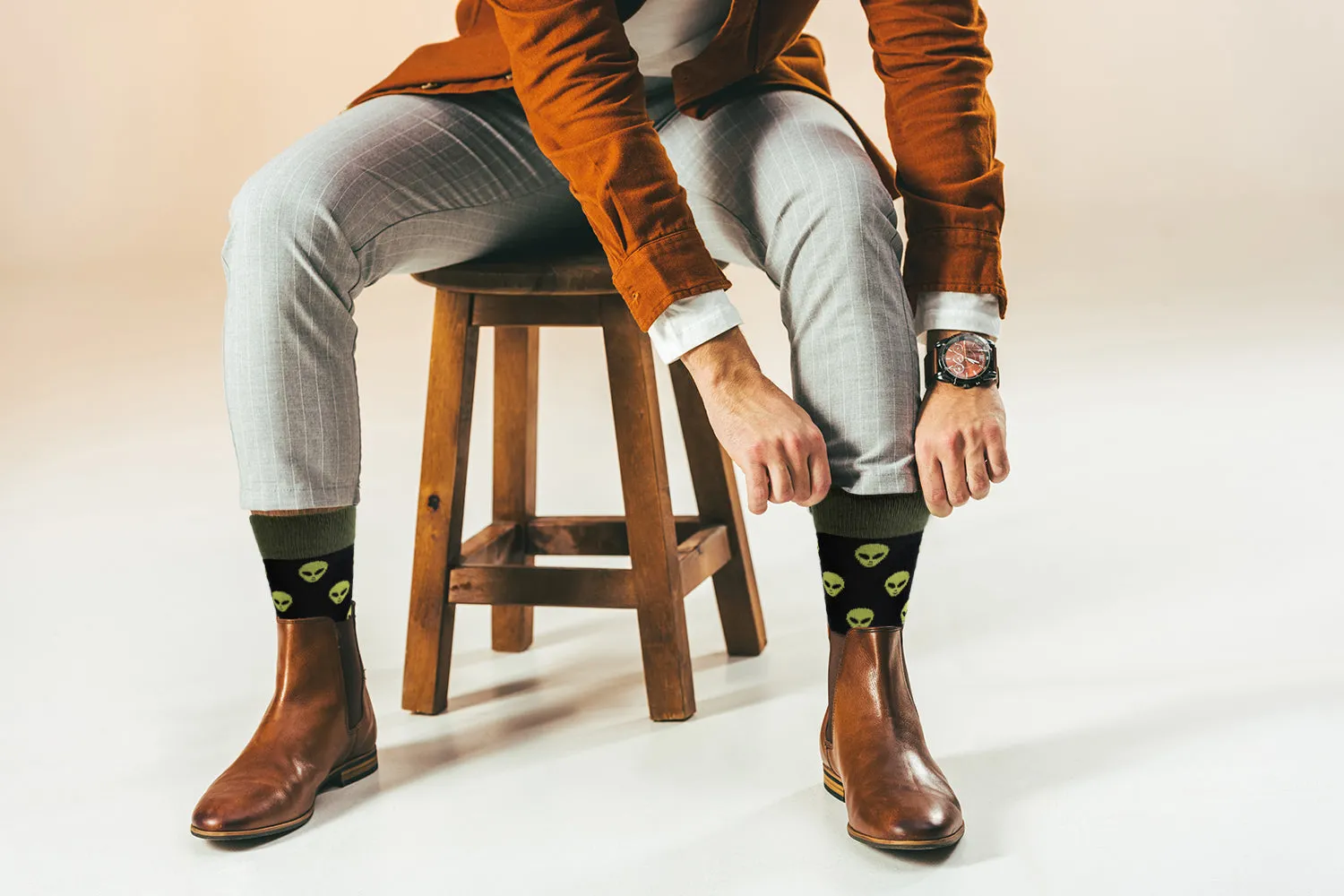 Sick Socks – Alien – Off the Wall Casual Dress Socks