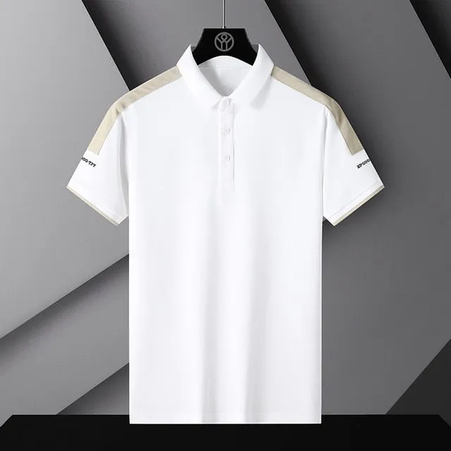 Solid Polyester Breathable Polo Shirt