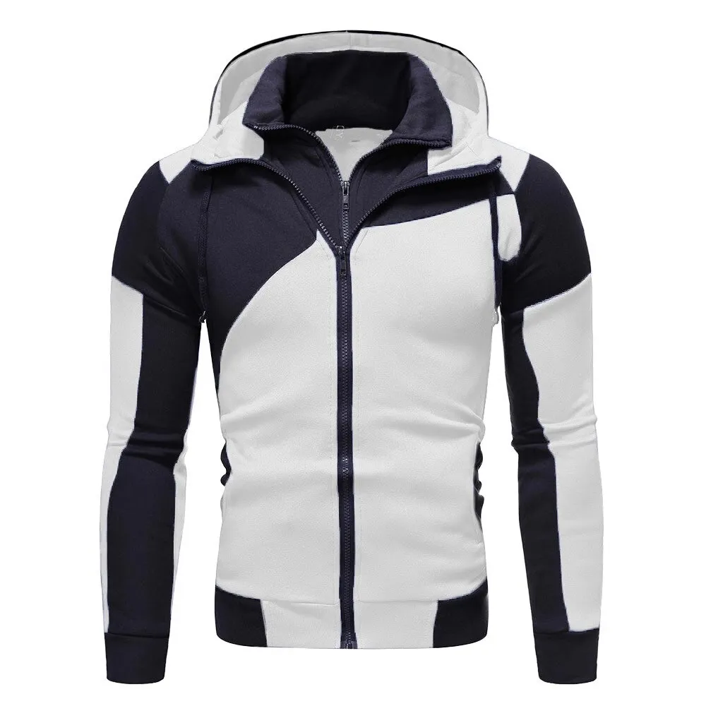 Sports Double Zipper Slim Hoodie for Men / Casual Male Clothing - SF0298