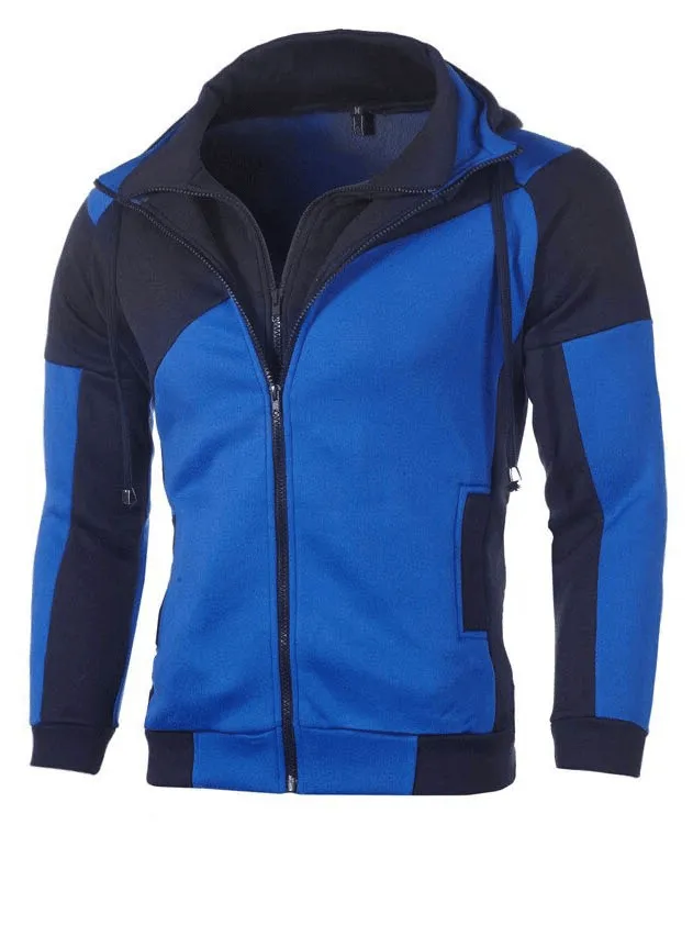 Sports Double Zipper Slim Hoodie for Men / Casual Male Clothing - SF0298