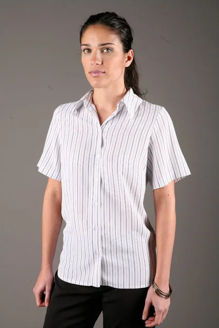 Stripe Ladies Short Sleeve Easy-Fit Shirt 2162-FS