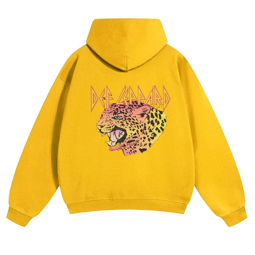 Tiger Print  Mens Vintage Hoodies