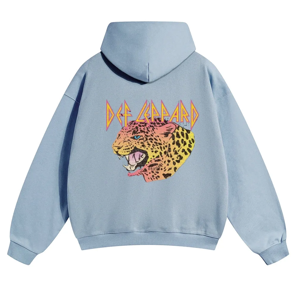 Tiger Print  Mens Vintage Hoodies