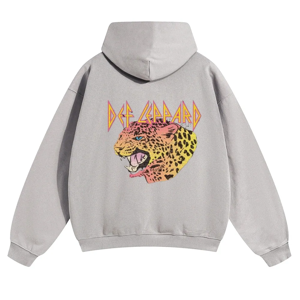 Tiger Print  Mens Vintage Hoodies