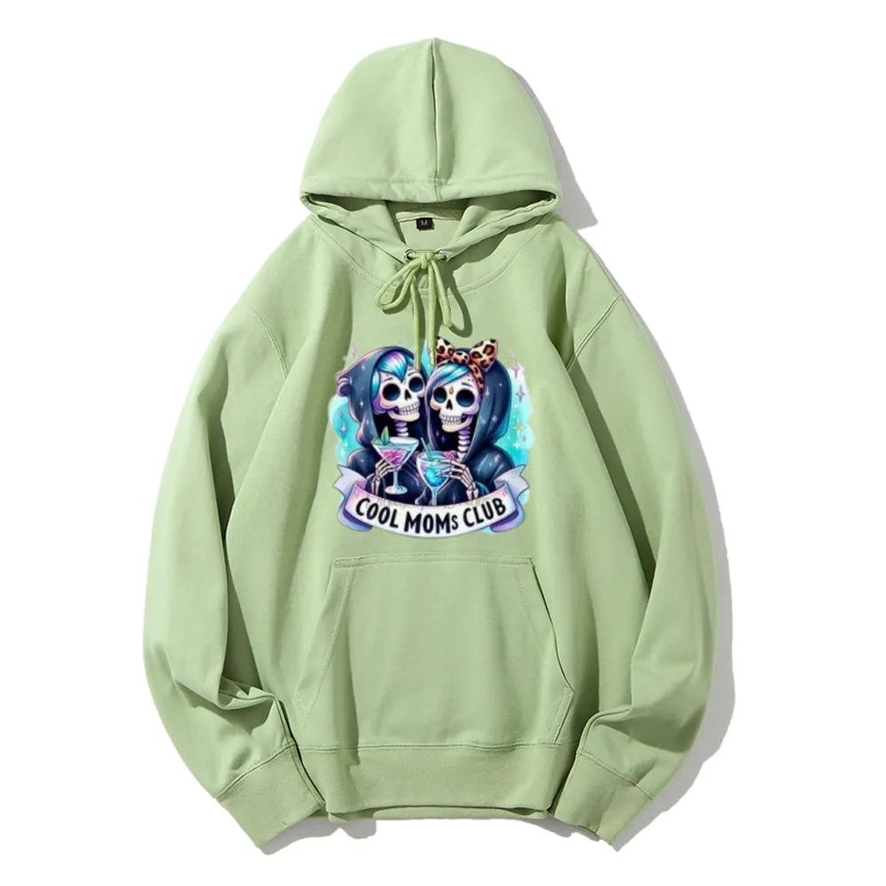 Women Cool Mom Club Graphic Hoodies