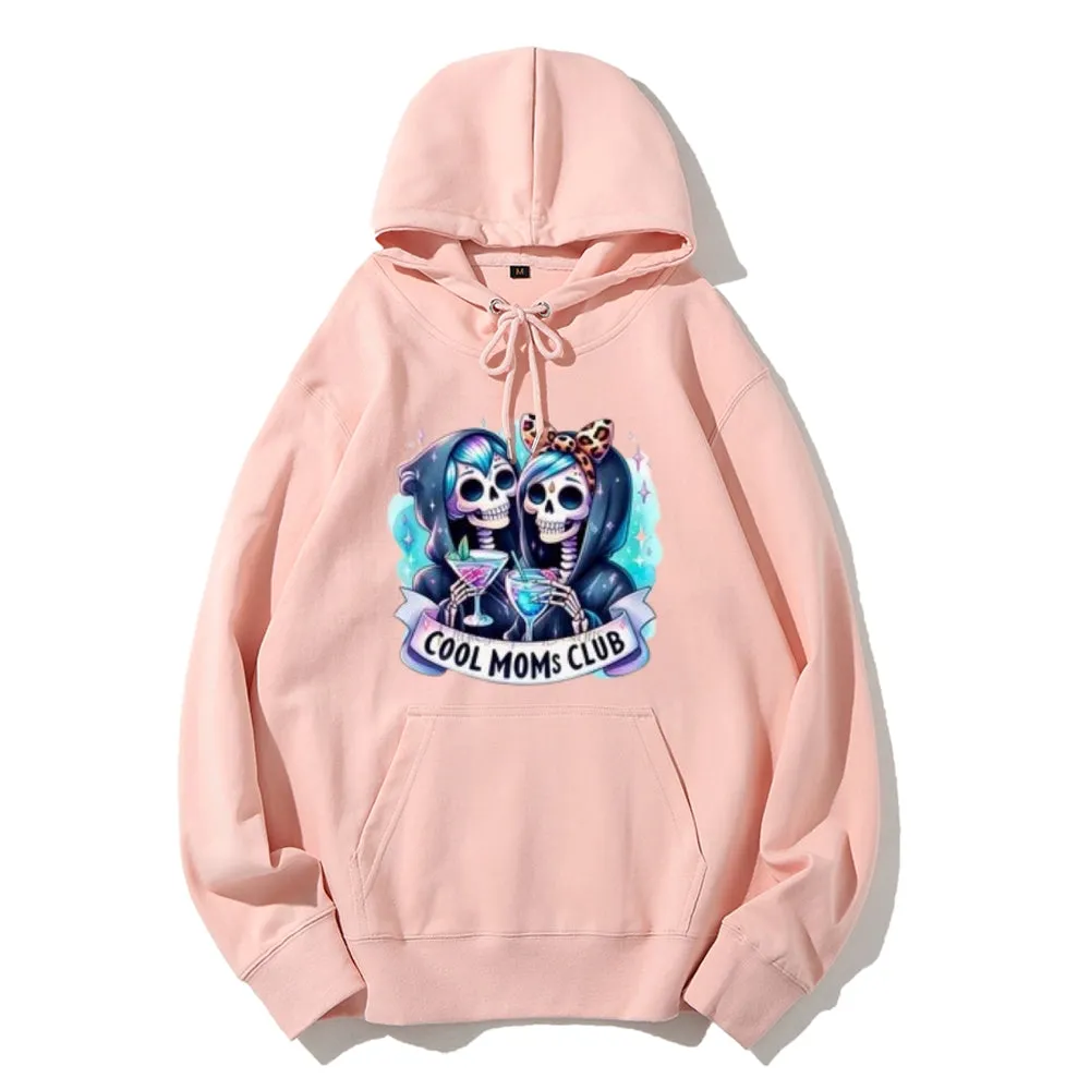 Women Cool Mom Club Graphic Hoodies