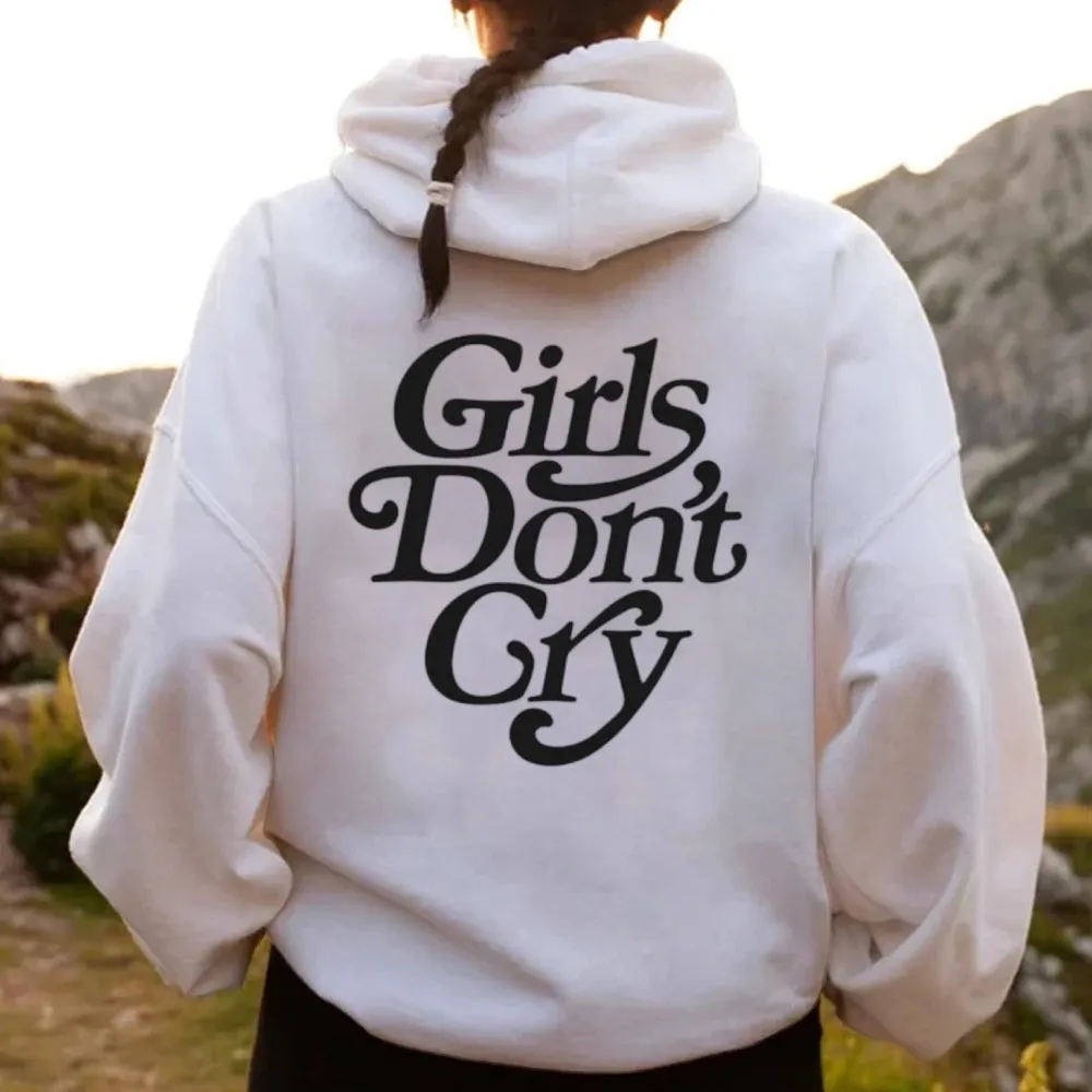 Women GIRLS DON'T CRY Graphic Hoodies