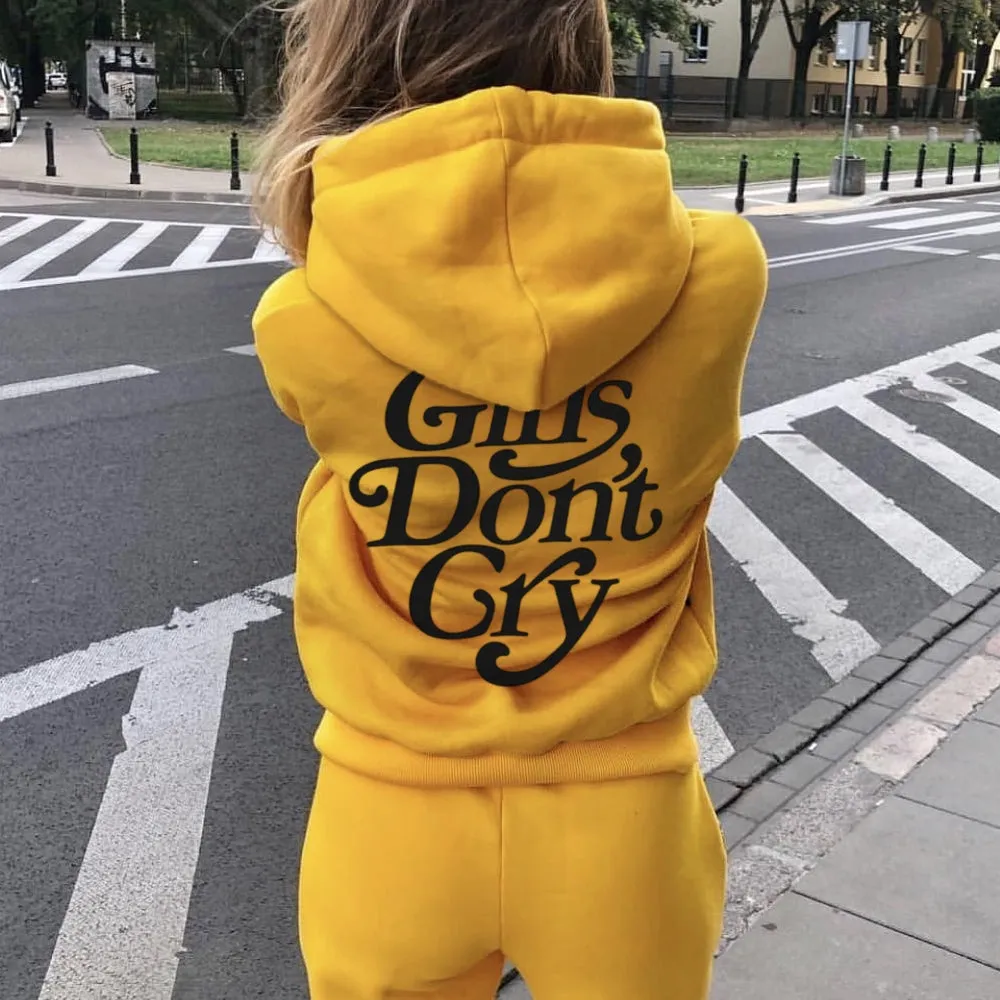 Women GIRLS DON'T CRY Graphic Hoodies