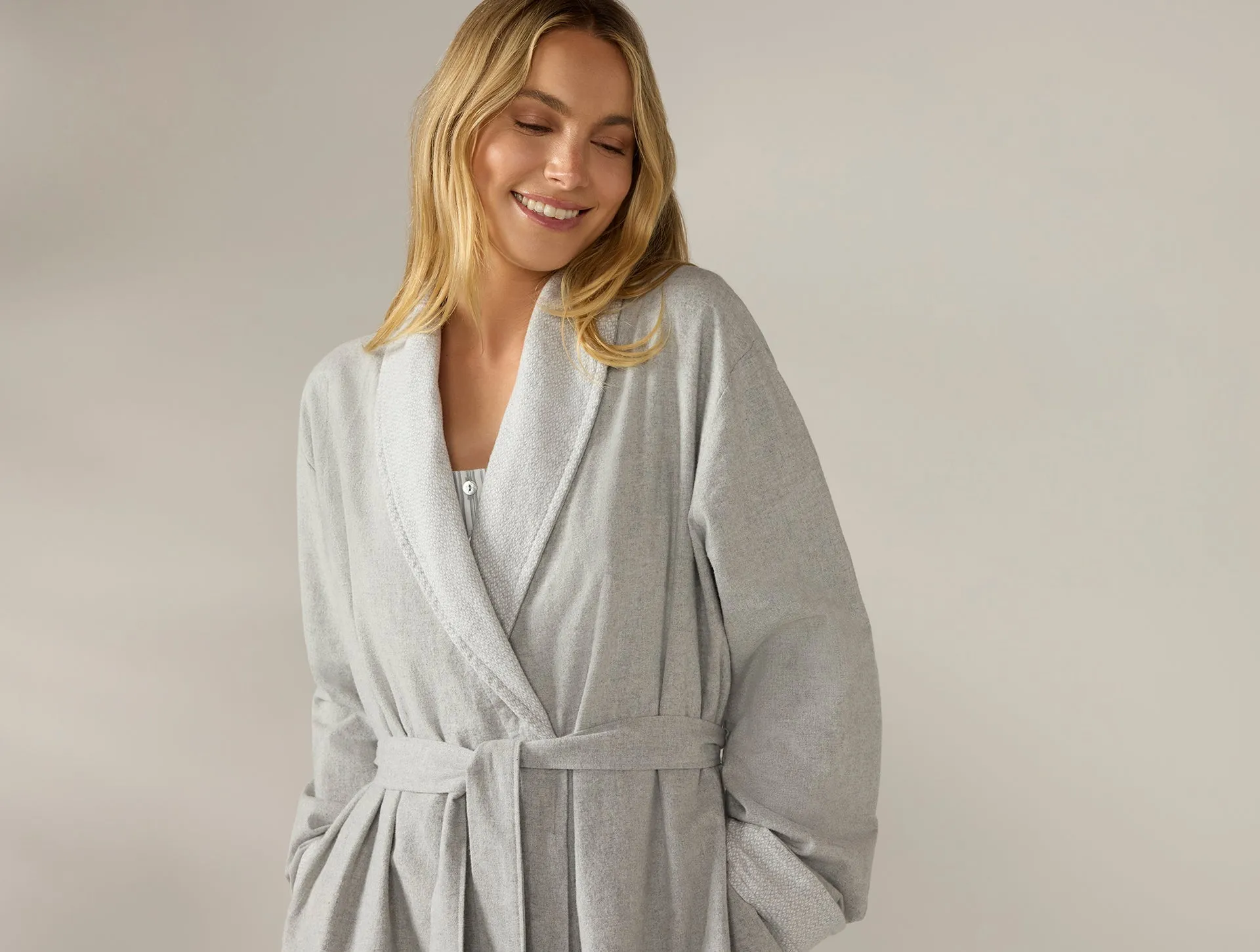 Women's Cloud Brushed Organic Flannel Robe