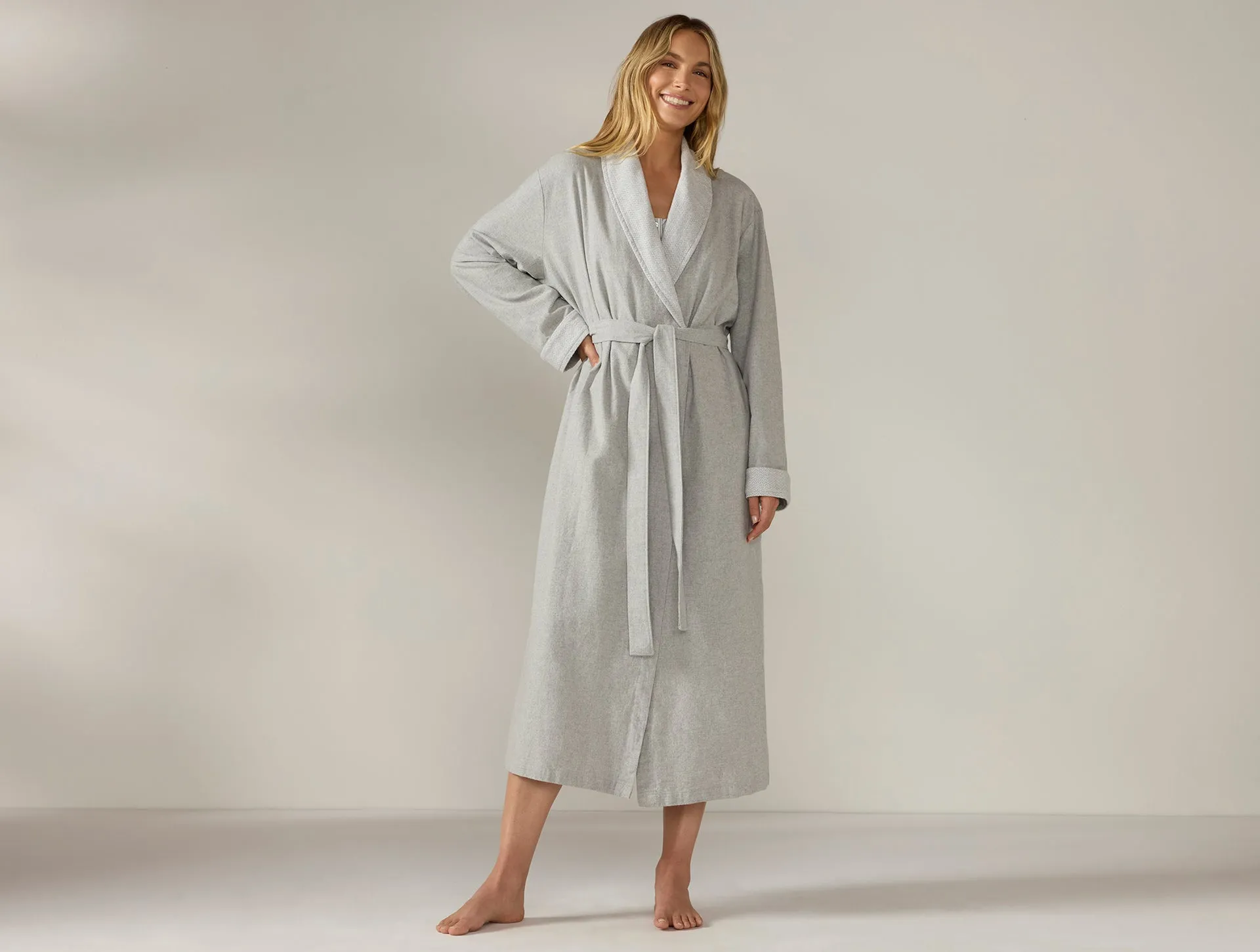 Women's Cloud Brushed Organic Flannel Robe