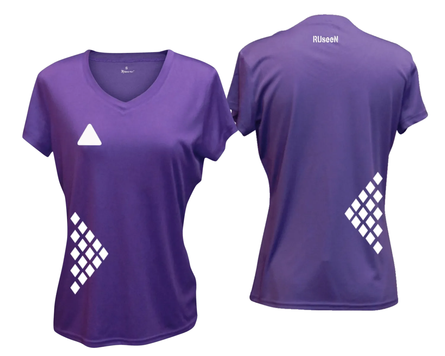 Women's Reflective Short Sleeve Shirt - Diamond Pattern